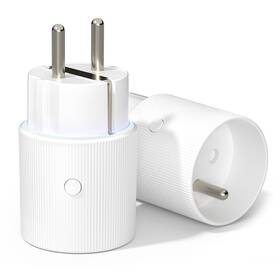 Inteligentná zásuvka IMMAX NEO SMART THIN (typ E), IP20, LED podsvietenie, RGB, Wi-Fi biela

