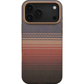Kryt na mobil Pitaka Aramid UltraGuard Sunset na Apple iPhone 17 Pro Max hnedý/oranžový

