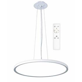 Závesné svietidlo Top Light Revit 60BZ RC, s diaľkovým ovládačom, 50W, 5000lm, stmievanie, pamäť, priemer 60cm, výška 120cm biele

