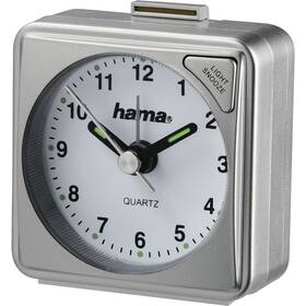 Budík Hama A50 strieborný/biely

