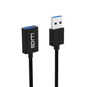 Kábel WG USB/USB predlžovací, 3m čierny

