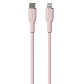 Kábel Puro Soft Lightning/USB-C 12 W, 1,5 m ružový

