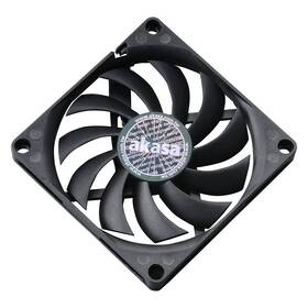 Ventilátor AKASA Slim, 80 mm, PWM čierny

