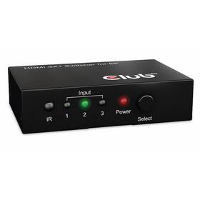 HDMI rozbočovač Club3D Switch 1:3 HDMI, 3 porty 

