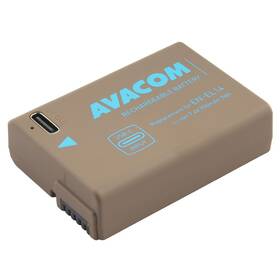 Batéria Avacom Nikon EN-EL14 Li-Ion 7.4V 950mAh 7Wh USB-C sivá

