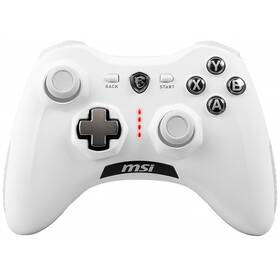 Gamepad MSI Force GC30 V2, bezdrôtový, pre PC, PS3, Android biela farba
