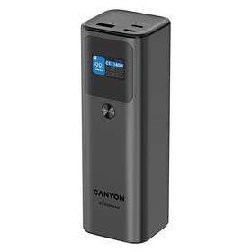 Powerbank Canyon PB-2010, 27000mAh, 2x USB-C, 140W PD3.1, 1x USB-A QC 3.0, display čierny


