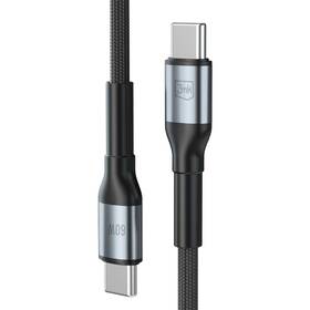 Kábel 3mk N-SERIES USB-C/USB-C 50cm PD 3.0 QC 3.0 20V/3A 60W čierny

