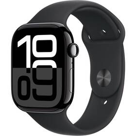 Inteligentné hodinky Apple GPS 42mm klavírno čierny hliník - čierny športový remienok - S/M 
