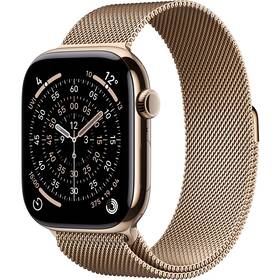 Inteligentné hodinky Apple GPS + Cellular 42mm zlatý titán - zlatý milánsky ťah 

