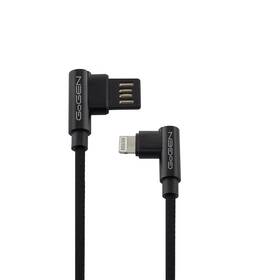 Kábel GoGEN USB/Lightning, 1m, obojstranný, opletený čierny

