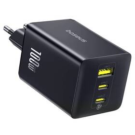 Nabíjačka do siete Baseus EnerFill FE11 100W 2x USB-C, 1x USB čierna

