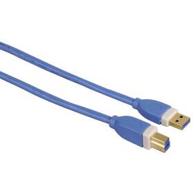 Kábel Hama USB A-B, 1,8m modrý

