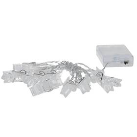 LED reťaz Tesla Lightning Kolíčky, 10LED, 3x AA batérie, časovač, 1m 

