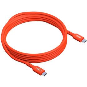 Kábel Club3D USB-C/USB-C PD 240W, 3m oranžový

