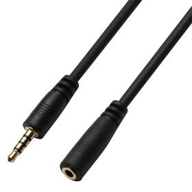 Kábel GoGEN predlžovací 3,5mm jack, 4 pólový, 2m čierny

