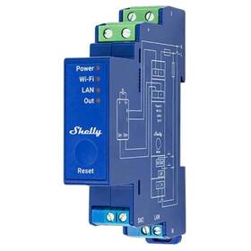 Modul Shelly Pre stmievač 0–10 V na DIN lištu, Wi-Fi, LAN modrý

