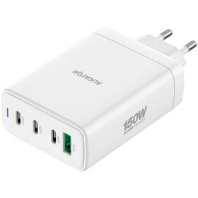 Nabíjačka do siete Aligator GaN 150W, 3× USB-C, 1× USB-A biela

