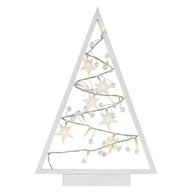 LED dekorácie EMOS 15 LED stromček s ozdobami, 40 cm, 2x AA, vnútorná, teplá biela 

