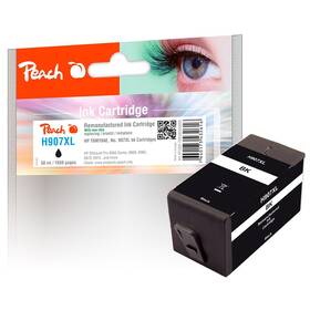 Cartridge Peach HP 907XL, 1650 strán čierna

