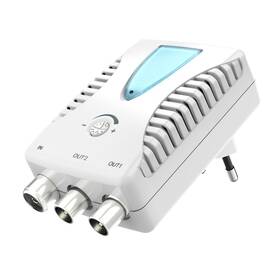 Zosilňovač Hama 205228 1x In, 2x Out, 230V biely

