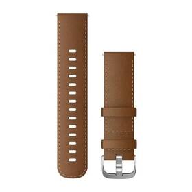  Remienok Garmin Quick Release 22mm, kožený hnedý, strieborná pracka