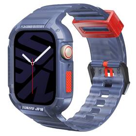 Remienok Skinarma Saido 2v1 na Apple Watch 45/44 mm modrý

