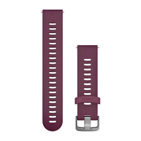 Remienok Garmin Quick Release 20mm, silikónový vínový, strieborná pracka vínový

