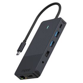 USB Hub Rapoo 12-in-1 USB-C Multiport čierny

