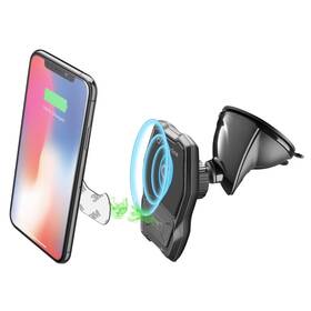 Držiak na mobil CellularLine MAG4 Pilot Force, bezdrátové nabíjení čierny

