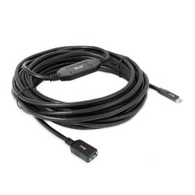 Kábel Club3D USB-C/USB-A, 10m čierny

