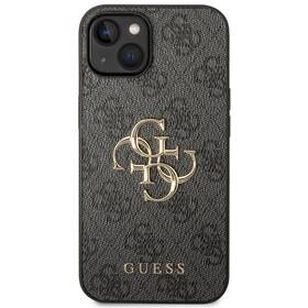 Kryt na mobil Guess 4G Metal Logo na Apple iPhone 15 sivý

