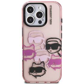 Kryt na mobil Karl Lagerfeld IML Multi K&CH Heads na Apple iPhone 16 Pro ružový

