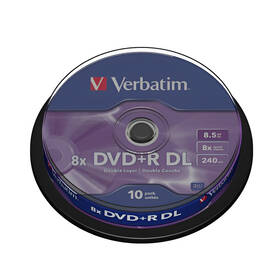  Disk Verbatim DVD+R DualLayer, 8.5GB, 8x, 10cake