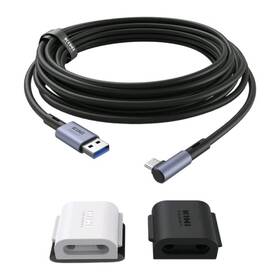 Kábel KIWI design 5M Link Cable with Cable Clip čierny

