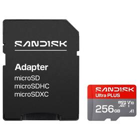 Pamäťová karta SANDISK 256GB UHS-I U1 (200R) + SD apaptér 

