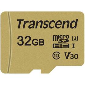 Pamäťová karta Transcend 500S microSDHC 32GB UHS-I U3 (Class 10) (95R/60W) + adapter 


