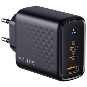 Nabíjačka do siete Voltme Revo 65 2xUSB-C, 1xUSB-A 65W čierna

