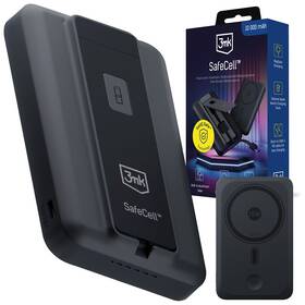 Powerbank 3mk SafeCell 4in1 Semi-Solid 10000 mAh, 22.5 W, MagSafe, nabíjanie Apple Watch sivá

