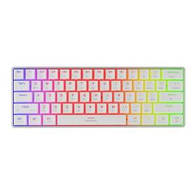 Klávesnica Genesis THOR 660 G2, RGB, Bluetooth, Gateron Brown, US layout biela

