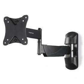 Držiak na TV Hama 220825, nástenný, polohovateľný, pre uhlopriečky 10" až 26", max. nosnosť 25 kg čierny

