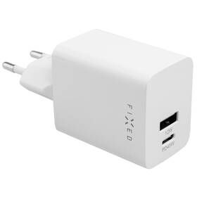 Nabíjačka do siete FIXED Mini, USB-C PD/USB, 45W biela

