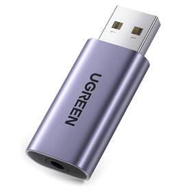 Redukcia UGREEN USB/3,5mm Jack sivá

