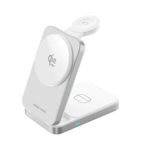 Bezdrôtová nabíjačka Mobile Origin 3in1 Qi2 25W Stand PW35 strieborná

