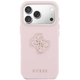 Kryt na mobil Guess PU Resin Logo na Apple iPhone 17 Pro ružový

