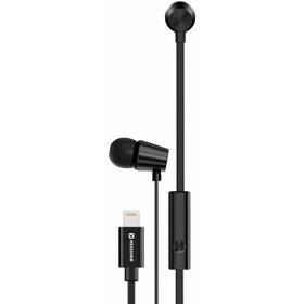 Slúchadlá Swissten EARBUDS DYNAMIC YS500, lightning čierna

