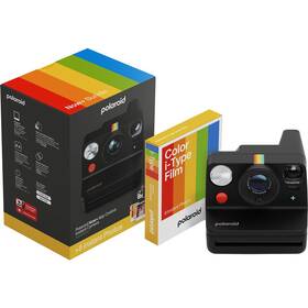 Instantný fotoaparát Polaroid Now+ Gen 3 Bundle Color Film (8 ks) čierny

