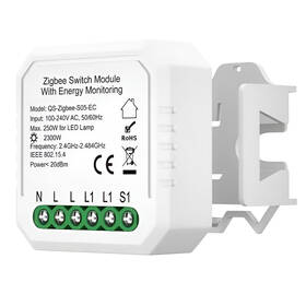 Modul IMMAX NEO SMART kontrolér s meraním spotreby V6 1-tlačidlový Zigbee 3.0, TUYA 

