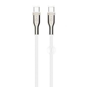 Kábel FIXED USB-C/USB-C s podporou PD, 100W, 0,5m biely

