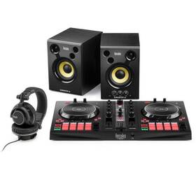 Mixážny pult Hercules DJControl Inpulse 300 MK2 + repro Monitor 42 + DJ sluchátka HDP DJ60 čierny

